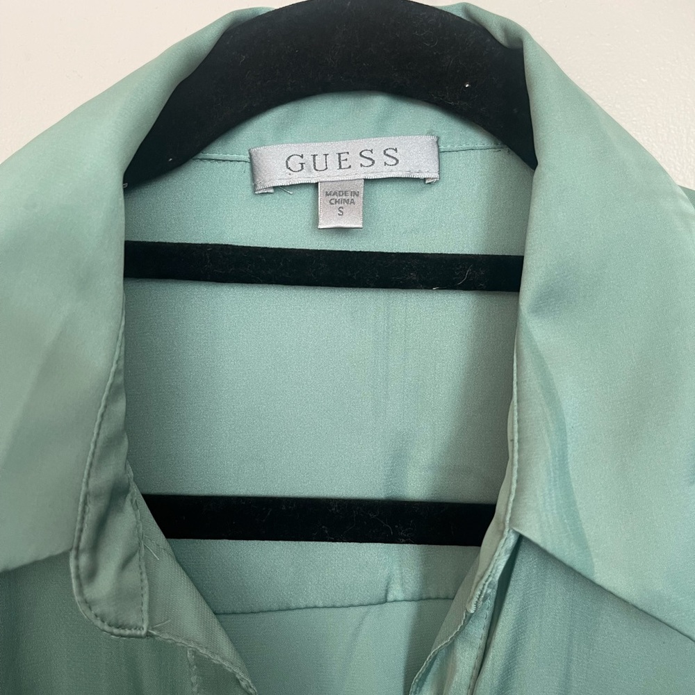 GUESS woman Mint Button Down Shirt
